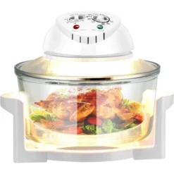 RELAX4LIFE Forno Ad Aria Ventilato Con Capacità 17 Litri, Forno Alogeno Per Cottura Senza Olio, Forno Multifunzione Con Temperatura Regolabile 65°C-250°C, Funzione Timer E Potenza 1200-1400W