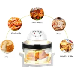 RELAX4LIFE Forno Ad Aria Ventilato Con Capacità 17 Litri, Forno Alogeno Per Cottura Senza Olio, Forno Multifunzione Con Temperatura Regolabile 65°C-250°C, Funzione Timer E Potenza 1200-1400W 8 RELAX4LIFE Forno Ad Aria Ventilato Con Capacità 17 Litri, Forno Alogeno Per Cottura Senza Olio, Forno Multifunzione Con Temperatura Regolabile 65°C-250°C, Funzione Timer E Potenza 1200-1400W -Moulinex Negozio 67415140 4