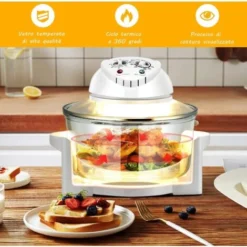 RELAX4LIFE Forno Ad Aria Ventilato Con Capacità 17 Litri, Forno Alogeno Per Cottura Senza Olio, Forno Multifunzione Con Temperatura Regolabile 65°C-250°C, Funzione Timer E Potenza 1200-1400W 9 RELAX4LIFE Forno Ad Aria Ventilato Con Capacità 17 Litri, Forno Alogeno Per Cottura Senza Olio, Forno Multifunzione Con Temperatura Regolabile 65°C-250°C, Funzione Timer E Potenza 1200-1400W -Moulinex Negozio 67415140 5