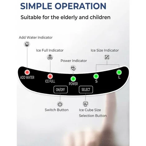 RELAX4LIFE Macchina Per Ghiaccio, Macchina Del Ghiaccio Cubetti, Fabbricatore Ghiaccio Domestico Silenzioso Ed Efficiente, Con Cestello E Paletta Per Ghiaccio, 24,2x35,8x32,8 Cm (Verde) 3 RELAX4LIFE Macchina Per Ghiaccio, Macchina Del Ghiaccio Cubetti, Fabbricatore Ghiaccio Domestico Silenzioso Ed Efficiente, Con Cestello E Paletta Per Ghiaccio, 24,2x35,8x32,8 Cm (Verde) - immagine 3