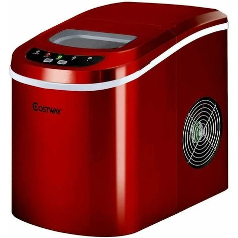 RELAX4LIFE Macchina Ghiaccio 2,2 L, Fabbricatore Cubetti 12 Kg In 24 H, Ciclo Produttivo 6-13 Minuti, Tecnologia A Infrarossi, Funzionamento Automatico (Rosso) 1 RELAX4LIFE Macchina Ghiaccio 2,2 L, Fabbricatore Cubetti 12 Kg In 24 H, Ciclo Produttivo 6-13 Minuti, Tecnologia A Infrarossi, Funzionamento Automatico (Rosso)