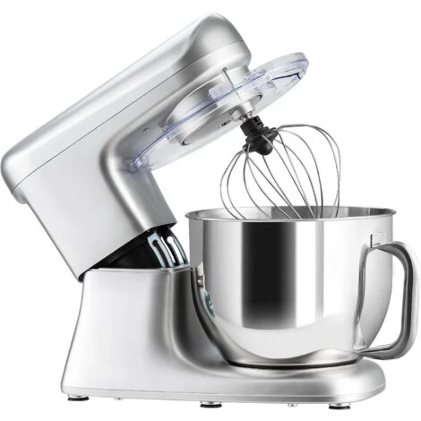 RELAX4LIFE Impastatrice Planetaria 1400W, Robot Da Cucina Professionale 4,5L Con 6 Velocità, Protezione Surriscaldamento, Mixer Elettrico Multifunzionale Con 3 Accessori (Argento) 1 RELAX4LIFE Impastatrice Planetaria 1400W, Robot Da Cucina Professionale 4,5L Con 6 Velocità, Protezione Surriscaldamento, Mixer Elettrico Multifunzionale Con 3 Accessori (Argento)