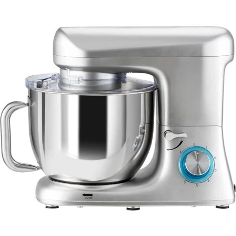 RELAX4LIFE Impastatrice Planetaria 1400W, Robot Da Cucina Professionale 4,5L Con 6 Velocità, Protezione Surriscaldamento, Mixer Elettrico Multifunzionale Con 3 Accessori (Argento) 3 RELAX4LIFE Impastatrice Planetaria 1400W, Robot Da Cucina Professionale 4,5L Con 6 Velocità, Protezione Surriscaldamento, Mixer Elettrico Multifunzionale Con 3 Accessori (Argento) - immagine 3