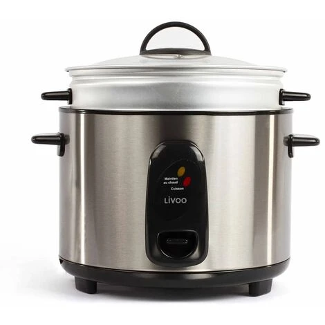 Cuociriso E Vaporiera Per 10 Persone 1,8 L 700 W Argento Livoo 1 Cuociriso E Vaporiera Per 10 Persone 1,8 L 700 W Argento Livoo