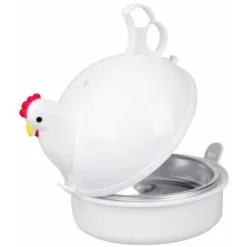 Bollitore Per Uova, Bollitore Per Uova Big Boiley 13,3 15,7 15,7 Cm, Bollitore Per Microonde Apparecchi Per La Cottura Rapida Delle Uova, 4 Uova