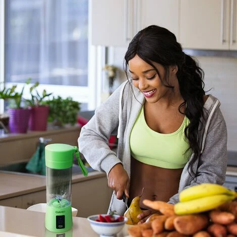 Mini Frullatore USB Portatile - Mini Frullatore Da Cucina Multifunzionale, Frullatore Per Frullati Di Frutta E Verdura Con Custodia Per Il Trasporto. 400 Ml, 6 Lame In Acciaio Inox 2 Mini Frullatore USB Portatile - Mini Frullatore Da Cucina Multifunzionale, Frullatore Per Frullati Di Frutta E Verdura Con Custodia Per Il Trasporto. 400 Ml, 6 Lame In Acciaio Inox - immagine 2