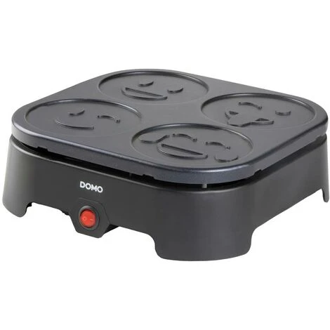 DOMO PANCAKE MAKER EMOJI Pancake-Maker Rivestimento Antiaderente Nero 1 DOMO PANCAKE MAKER EMOJI Pancake-Maker Rivestimento Antiaderente Nero