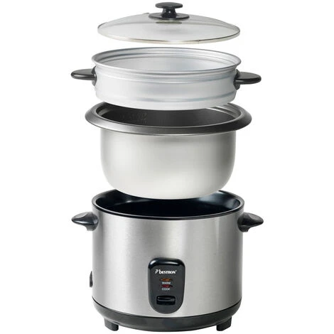 Cuociriso Da 1.8l 700w Con Cestello Per La Cottura A Vapore - Arc180 - Bestron 3 Cuociriso Da 1.8l 700w Con Cestello Per La Cottura A Vapore - Arc180 - Bestron - immagine 3