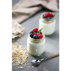 Lacor - Bicchieri Yogurtiera 7 Pezzi, Barattolo In Vetro Trasparente Con Coperchio Bianco A Vite Per Yogurt, Capacità 190 Ml, Senza BPA -Moulinex Negozio 70715359 4