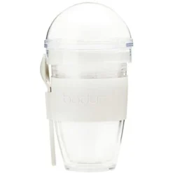 Bodum 11922-913B JOYCUP Granola Da Asporto In Plastica A Doppia Parete Con Coperchio E Cucchiaio, 0,25 L