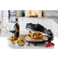 Ariete 917 Pizza In 4' Minuti, Forno Pizza, 1200 W, Pietra Refrattaria Con Trattamento Antiaderente, Temperatura Max 400°C, 5 Livelli Di Cottura, Nero -Moulinex Negozio 70723056 4