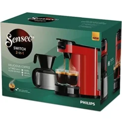 SENSEO® Philips Switch, Macchina Da Caffè Con Filtro E Cialde 2 In 1, Serbatoio Dell'acqua Da 1 Litro, 7 Tazze In Un Unico Passaggio, Colore Monzarot (HD6592/84) 7 SENSEO® Philips Switch, Macchina Da Caffè Con Filtro E Cialde 2 In 1, Serbatoio Dell'acqua Da 1 Litro, 7 Tazze In Un Unico Passaggio, Colore Monzarot (HD6592/84) -Moulinex Negozio 70723774 4