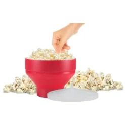 Beper C106CAS002 Cuoci Popcorn Microonde Con Ciotola Pieghevole E Coperchio Para Schizzi Per Pop-Corn Al Microonde Salutari E Gustosi
