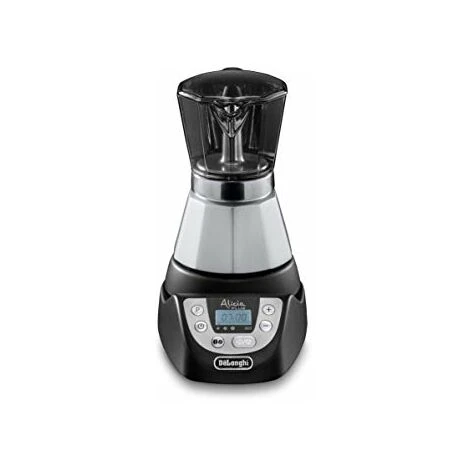 DeLonghi Alicia PLUS EMKP42.B Caffettiera Moka Elettrica 2-4 Tazze, Caffè Caldo Per 30 Minuti, Funzione ORZO, Spegnimento Automatico, Risparmio Energetico, Facile Da Usare E Da Pulire, Nero/Argento 1 DeLonghi Alicia PLUS EMKP42.B Caffettiera Moka Elettrica 2-4 Tazze, Caffè Caldo Per 30 Minuti, Funzione ORZO, Spegnimento Automatico, Risparmio Energetico, Facile Da Usare E Da Pulire, Nero/Argento
