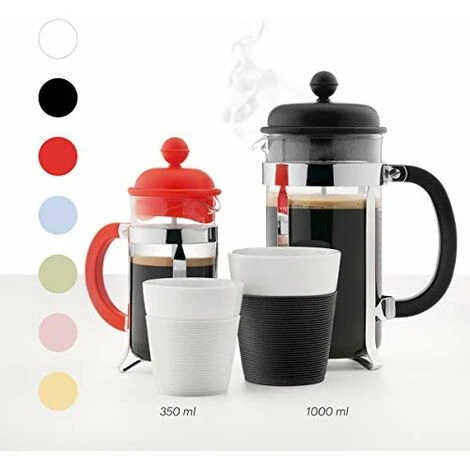 Bodum Caffettiera Caffettiera A Pistone Tazze, Vetro, Bianco, 0.35 L 2 Bodum Caffettiera Caffettiera A Pistone Tazze, Vetro, Bianco, 0.35 L - immagine 2