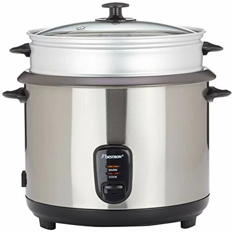 Bestron ARC280 Apparecchio Per La Cottura Del Riso, 1000 W, 2.8 Litri, Alluminio 1 Bestron ARC280 Apparecchio Per La Cottura Del Riso, 1000 W, 2.8 Litri, Alluminio