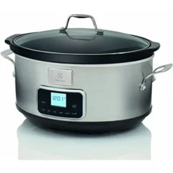 Electrolux ESC7400 Slow Cooker - Pentola Elettrica In Acciaio Inox Per Cottura Lenta Con 6 Programmi Predefiniti, 235 W, 6.6 Lt