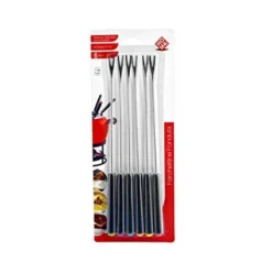 HOME 0 Forchette Da Fonduta, Confezione Da 6 Pezzi, Acciaio Inossidabile, Nero, 11x28x2 Cm, 6 Unità -Moulinex Negozio 70812380 4