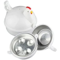 Bollitore Per Uova, Bollitore Per Uova Big Boiley 13,3 15,7 15,7 Cm, Bollitore Per Microonde Apparecchi Per La Cottura Rapida Delle Uova, 4 Uova