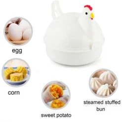 Bollitore Per Uova, Bollitore Per Uova Big Boiley 13,3 15,7 15,7 Cm, Bollitore Per Microonde Apparecchi Per La Cottura Rapida Delle Uova, 4 Uova -Moulinex Negozio 70836267 4