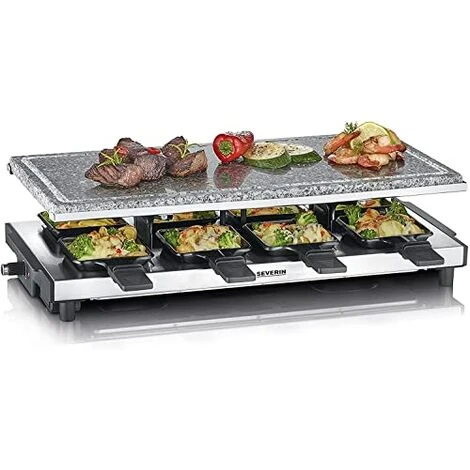 Severin RG 2374, Grill Raclette XXL Con Pietra Naturale, Raclette 8 Persone Con Padelline Antiaderenti, Area Di Cottura 48.5 X 24 Cm, Controllo Della Temperatura, 1700 Watt 1 Severin RG 2374, Grill Raclette XXL Con Pietra Naturale, Raclette 8 Persone Con Padelline Antiaderenti, Area Di Cottura 48.5 X 24 Cm, Controllo Della Temperatura, 1700 Watt
