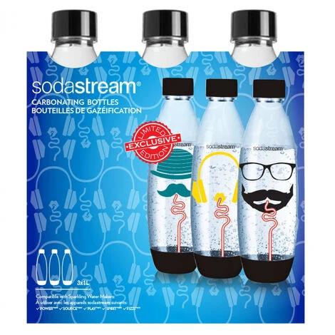 Confezione Da 3 Bottiglie Da 1l Per Gassatrici Modello Random - 3000143 - Sodastream 2 Confezione Da 3 Bottiglie Da 1l Per Gassatrici Modello Random - 3000143 - Sodastream - immagine 2