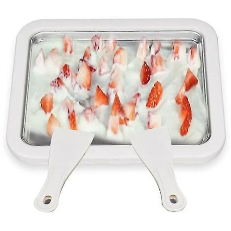 Gelatiera Arrotolata, Frozen Yogurt. Padella Per Gelato Istantaneo 1 Gelatiera Arrotolata, Frozen Yogurt. Padella Per Gelato Istantaneo