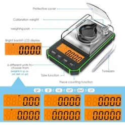 Bilancia Di Precisione 0,001 G, Bilancia Postale Digitale 50 G /0,001 G, Bilancia Digitale Con Display LCD, Bilancia Oro, Bilancia A Monete, Bilancia Per Gioielli Con Peso Di Calibrazione In Acciaio I -Moulinex Negozio 72553790 4