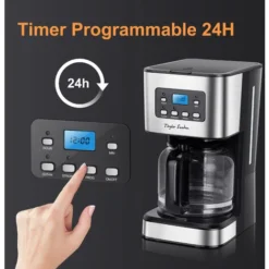 Taylor Swoden Darcy - Macchina Da Caffè 950W Con Filtro Riutilizzabile E Piatto Base Caldo, Capacità 1,5 Litri, Sistema Antigoccia, Timer, Senza BPA, Nero -Moulinex Negozio 72603453 3