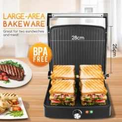Aigostar Calore - Panini Maker/Griglia Elettrica 3 In 1, Piastra Antiaderente, 1800 W, Bistecchiera Elettrica Con Regolatore Di Temperatura, Apertura 180°, Distribuzione Uniforme Del Calore 7 Aigostar Calore - Panini Maker/Griglia Elettrica 3 In 1, Piastra Antiaderente, 1800 W, Bistecchiera Elettrica Con Regolatore Di Temperatura, Apertura 180°, Distribuzione Uniforme Del Calore -Moulinex Negozio 72603476 3