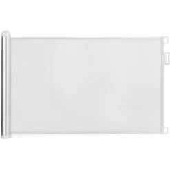 RELAX4LIFE Cancelletto Di Sicurezza Con Struttura Estensibile A Rullo, Cancello Per Cani, Gatti E Bambini Regolabile, Recinto Di Protezione Per Animali Domestici E Bambini, Altezza 88 Cm, Bianco