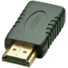 LINDY 41208 HDMI Adattatore [1x Spina HDMI - 1x Presa HDMI Mini C] Nero