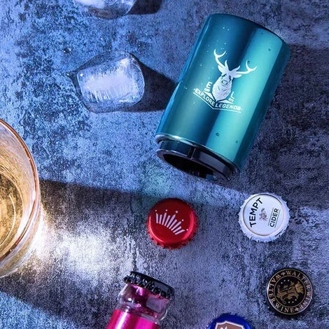 Cavatappi Da Birra Automatico Cavatappi Da Birra Con Magnete In Acciaio Inossidabile Verde 2 Cavatappi Da Birra Automatico Cavatappi Da Birra Con Magnete In Acciaio Inossidabile Verde - immagine 2