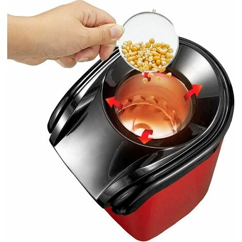 Macchina Per Pop Corn Elettrica 1400W Popcorn Senza Olio 4 Macchina Per Pop Corn Elettrica 1400W Popcorn Senza Olio - immagine 4