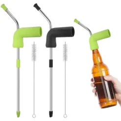 Confezione Da 2 Boccaglio Per Birra, Boccaglio Per Birra, Imbuto Per Bong Per Birra Con 2 Spazzole Per La Pulizia, Distributore Di Birra Per Party, Distributore Di Birra, Attrezzi Per Bere Da Bar, Dop