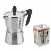 CAFFETTIERA 3 TZ BRILLANTATA PEDRINI ALLUMINIO MANICO NERO