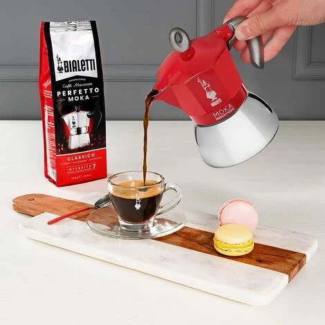 Caffettiera Moka Macchinetta Per Preparare Il Caffè Bialetti Induction Rossa Capacità 2 Tazze 5 Caffettiera Moka Macchinetta Per Preparare Il Caffè Bialetti Induction Rossa Capacità 2 Tazze - immagine 5