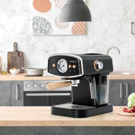 Macchina Caffé Express Semi-automatica Caprizze Kai 1050 W 15 Bar Capacitá Per 5 Tazzine Con Vaporizzatore Colore Nero Opaco 2 Macchina Caffé Express Semi-automatica Caprizze Kai 1050 W 15 Bar Capacitá Per 5 Tazzine Con Vaporizzatore Colore Nero Opaco - immagine 2