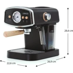 Macchina Caffé Express Semi-automatica Caprizze Kai 1050 W 15 Bar Capacitá Per 5 Tazzine Con Vaporizzatore Colore Nero Opaco 8 Macchina Caffé Express Semi-automatica Caprizze Kai 1050 W 15 Bar Capacitá Per 5 Tazzine Con Vaporizzatore Colore Nero Opaco -Moulinex Negozio 76398317 4