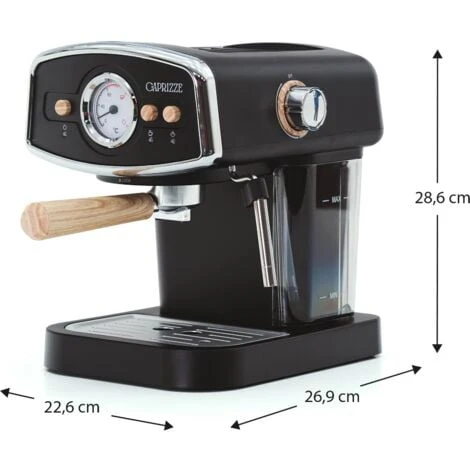 Macchina Caffé Express Semi-automatica Caprizze Kai 1050 W 15 Bar Capacitá Per 5 Tazzine Con Vaporizzatore Colore Nero Opaco 4 Macchina Caffé Express Semi-automatica Caprizze Kai 1050 W 15 Bar Capacitá Per 5 Tazzine Con Vaporizzatore Colore Nero Opaco - immagine 4