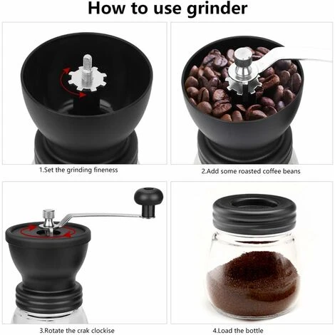 Macinacaffè Manuale, Smerigliatrice Portatile Regolabile In Ceramica Con Contenitore 5 Macinacaffè Manuale, Smerigliatrice Portatile Regolabile In Ceramica Con Contenitore - immagine 5