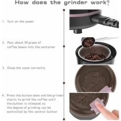 Macinacaffè Elettrica 300W, Con Lame In Acciaio Inossidabile E Spazzola Per La Pulizia -Moulinex Negozio 76874418 3