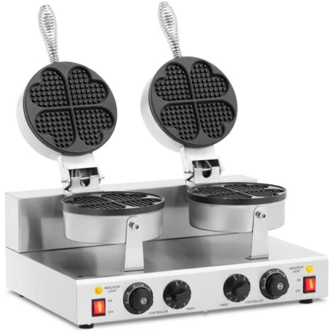 Piastra Per Waffles Doppia Piastra Per Cialde 2.000 W 0 - 5 Min Timer 1 Piastra Per Waffles Doppia Piastra Per Cialde 2.000 W 0 - 5 Min Timer