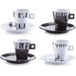 Zeller Coffee Style 26540 Set Caffè Espresso In Porcellana, 8 Pezzi