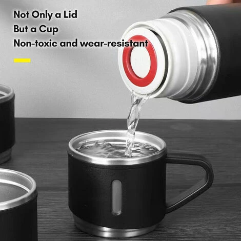 Bottiglia D'acqua Isolata Sottovuoto In Acciaio Inossidabile A Doppio Strato Bottiglia Termica 12H Mantiene Caldo E Freddo A Tenuta Stagna Adatto Per Viaggi All'aperto In Ufficio A Casa (Argento) 2 Bottiglia D'acqua Isolata Sottovuoto In Acciaio Inossidabile A Doppio Strato Bottiglia Termica 12H Mantiene Caldo E Freddo A Tenuta Stagna Adatto Per Viaggi All'aperto In Ufficio A Casa (Argento) - immagine 2