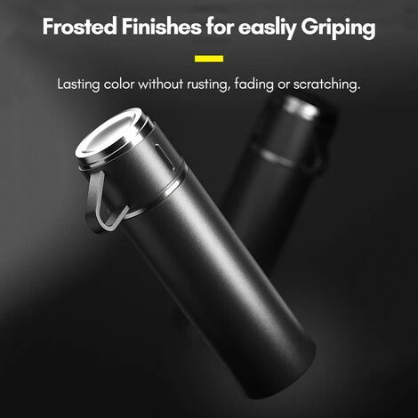 Bottiglia D'acqua Isolata Sottovuoto In Acciaio Inossidabile A Doppio Strato Bottiglia Termica 12H Mantiene Caldo E Freddo A Tenuta Stagna Adatto Per Viaggi All'aperto In Ufficio A Casa (Argento) 5 Bottiglia D'acqua Isolata Sottovuoto In Acciaio Inossidabile A Doppio Strato Bottiglia Termica 12H Mantiene Caldo E Freddo A Tenuta Stagna Adatto Per Viaggi All'aperto In Ufficio A Casa (Argento) - immagine 5