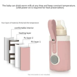 Scaldabiberon Portatile 3 Livelli Riscaldamento A Temperatura Costante Per L'allattamento Al Seno Allattamento Notturno Uso Quotidiano Viaggio (grigio) -Moulinex Negozio 77490626 5