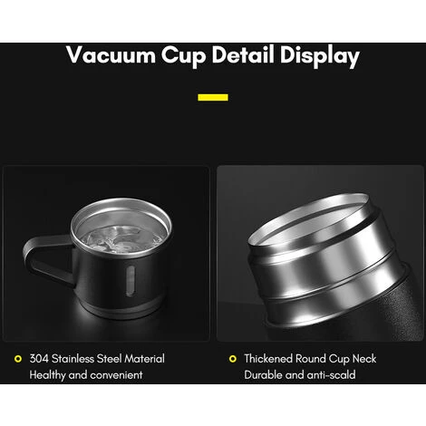 Bottiglia D'acqua Isolata Sottovuoto In Acciaio Inossidabile A Doppio Strato Bottiglia Termica 12H Mantiene Caldo E Freddo A Tenuta Stagna Adatto Per Viaggi All'aperto In Casa E Ufficio (confezione Re 3 Bottiglia D'acqua Isolata Sottovuoto In Acciaio Inossidabile A Doppio Strato Bottiglia Termica 12H Mantiene Caldo E Freddo A Tenuta Stagna Adatto Per Viaggi All'aperto In Casa E Ufficio (confezione Re - immagine 3