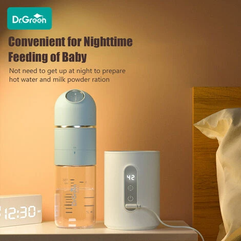 Scaldabiberon Portatile Termostato Per Biberon Termostato Regolabile Display A LED Alimentato Tramite USB Con Biberon In Vetro Da 240 Ml E Distributore Di Latte In Polvere (blu) 2 Scaldabiberon Portatile Termostato Per Biberon Termostato Regolabile Display A LED Alimentato Tramite USB Con Biberon In Vetro Da 240 Ml E Distributore Di Latte In Polvere (blu) - immagine 2