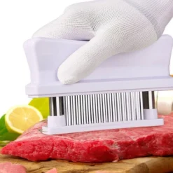 Inteneritore Di Carne Con 48 Lame Ad Ago In Acciaio Inossidabile Strumento Per Intenerire E Marinare La Carne Inteneritori Da Cucina Cottura Alla Griglia BBQ Marinata Flavour Maximizer (bianco) -Moulinex Negozio 77495234 3